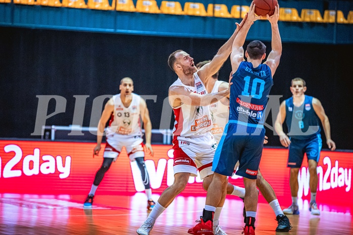 Basketball, Win2Day Superliga 2022/23, Grunddurchgang 21.Runde, BC GGMT Vienna, Vienna Timberwolves, Enis Murati (44), Jakob Szkutta (10)