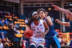 Basketball, Win2Day Superliga 2022/23, Grunddurchgang 21.Runde, BC GGMT Vienna, Vienna Timberwolves, Carlos Novas Mateo (2)