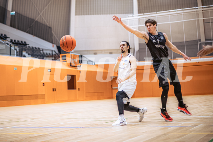 Basketball, Basketball Zweite Liga 2022/23, Grunddurchgang 16.Runde, Basket Flames, Wörthersee Piraten, Zaza Zakariadze (7)