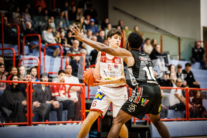 Basketball, win2day Basketball Superliga 2022/23, Grunddurchgang 21.Runde, Traiskirchen Lions, Flyers Wels, Aleksej Kostic (6)