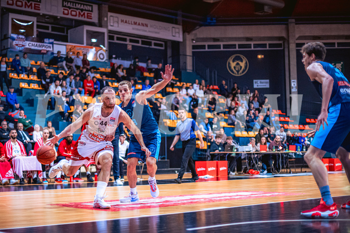 Basketball, Win2Day Superliga 2022/23, Grunddurchgang 21.Runde, BC GGMT Vienna, Vienna Timberwolves, Enis Murati (44), Elias Wlasak (8)