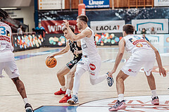 Basketball, Basketball Superliga 2023/24, Gunddurchgang 9. Runde, Oberwart Gunners, Flyers Wels, Dejan Kovacevic (17), Jonathan Knessl (12)
