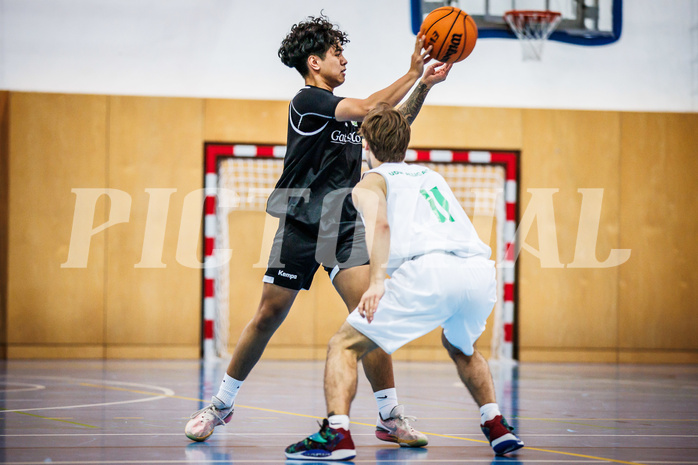 Basketball, Basketball Zweite Liga 2023/24, Grunddurchgang 8.Runde, Deutsch Wagram Alligators, Basket Flames, Dean-Leon Cantor (9)