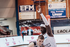 Basketball, Basketball Superliga 2023/24, Gunddurchgang 9. Runde, Oberwart Gunners, Flyers Wels, Gavrilo Tepic (4), Munis Tutu (10)