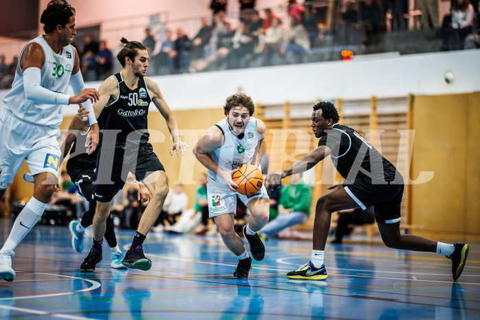 Basketball, Basketball Zweite Liga 2023/24, Grunddurchgang 8.Runde, Deutsch Wagram Alligators, Basket Flames, Marko Kolaric (30), Vincent Balau (50), Stefan Strobel (15), Kingsley Fobi (14)