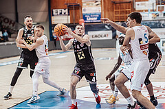 Basketball, Basketball Superliga 2023/24, Gunddurchgang 9. Runde, Oberwart Gunners, Flyers Wels, Arvydas Gydra (12), Jonathan Knessl (12), Gavrilo Tepic (4), Simun Kovac (5)