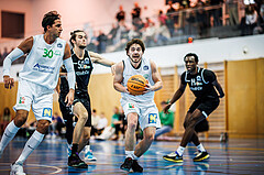 Basketball, Basketball Zweite Liga 2023/24, Grunddurchgang 8.Runde, Deutsch Wagram Alligators, Basket Flames, Marko Kolaric (30), Vincent Balau (50), Stefan Strobel (15), Kingsley Fobi (14)