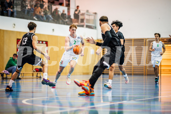 Basketball, Basketball Zweite Liga 2023/24, Grunddurchgang 8.Runde, Deutsch Wagram Alligators, Basket Flames, Luis Göd (2)