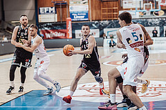 Basketball, Basketball Superliga 2023/24, Gunddurchgang 9. Runde, Oberwart Gunners, Flyers Wels, Arvydas Gydra (12), Jonathan Knessl (12), Gavrilo Tepic (4), Simun Kovac (5)
