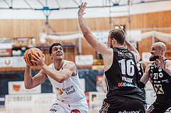 Basketball, Basketball Superliga 2023/24, Gunddurchgang 9. Runde, Oberwart Gunners, Flyers Wels, Simun Kovac (5), Renato Poljak (16), Christian von Fintel (27)