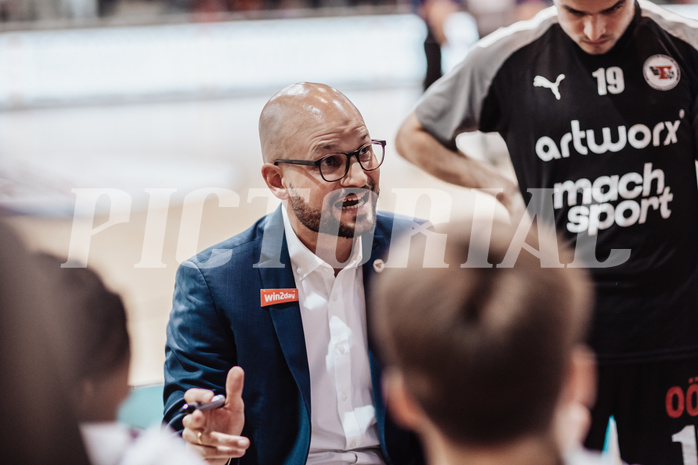Basketball, Basketball Superliga 2023/24, Gunddurchgang 9. Runde, Oberwart Gunners, Flyers Wels, Sebastian Waser (Head Coach)