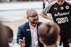 Basketball, Basketball Superliga 2023/24, Gunddurchgang 9. Runde, Oberwart Gunners, Flyers Wels, Sebastian Waser (Head Coach)