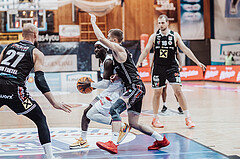 Basketball, Basketball Superliga 2023/24, Gunddurchgang 9. Runde, Oberwart Gunners, Flyers Wels, Munis Tutu (10), Gavrilo Tepic (4), Renato Poljak (16)
