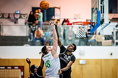 Basketball, Basketball Zweite Liga 2023/24, Grunddurchgang 8.Runde, Deutsch Wagram Alligators, Basket Flames, Drgon Matej (18), Nnadalu Noble (15)