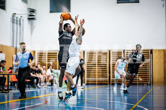 Basketball, Basketball Zweite Liga 2023/24, Grunddurchgang 8.Runde, Deutsch Wagram Alligators, Basket Flames, Kingsley Fobi (14)