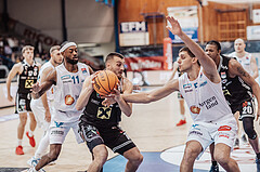 Basketball, Basketball Superliga 2023/24, Gunddurchgang 9. Runde, Oberwart Gunners, Flyers Wels, Derrek Brooks (11), Radii Caisin (13), Simun Kovac (5), Christopher Ferguson (20)