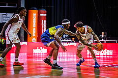 Basketball, Win2Day Superliga 2024/25, Grunddurchgang 2.Runde, BC Vienna, UBSC Graz, Gregory Johnson (5), Ivan Siriscevic (17)
