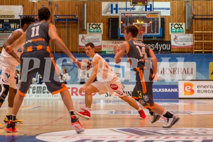 Basketball, ABL 2017/18, Grunddurchgang 17.Runde, Oberwart Gunners, Klosterneuburg Dukes, Jakob Szkutta (4)