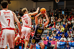 Basketball, win2day Basketball Superliga 2024/25, Platzierungsrunde 9. Runde, Traiskirchen Lions, Gmunden Swans, Jakob Lohr (12)