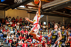 Basketball, win2day Basketball Superliga 2024/25, Platzierungsrunde 9. Runde, Traiskirchen Lions, Gmunden Swans, Obinna Anthony Ndukwe (2)