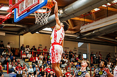 Basketball, win2day Basketball Superliga 2024/25, Platzierungsrunde 9. Runde, Traiskirchen Lions, Gmunden Swans, Obinna Anthony Ndukwe (2)