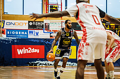 Basketball, win2day Basketball Superliga 2024/25, Platzierungsrunde 9. Runde, Traiskirchen Lions, Gmunden Swans, Devon Cooper (1)