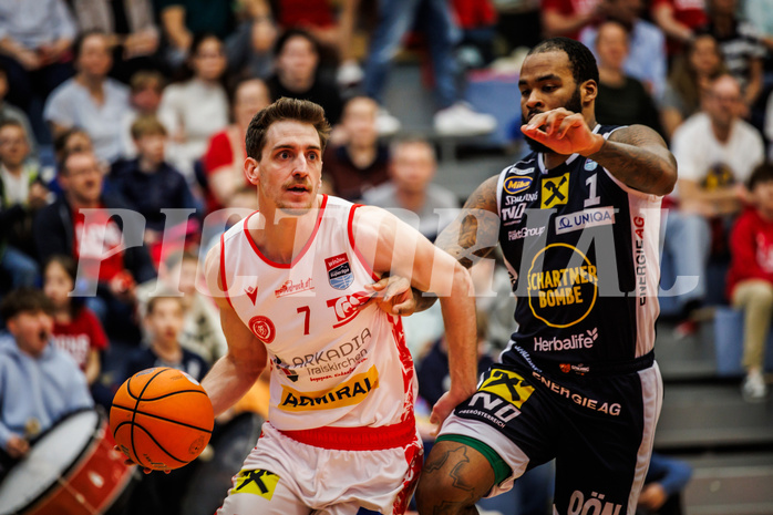 Basketball, win2day Basketball Superliga 2024/25, Platzierungsrunde 9. Runde, Traiskirchen Lions, Gmunden Swans, Benedikt Güttl (7)