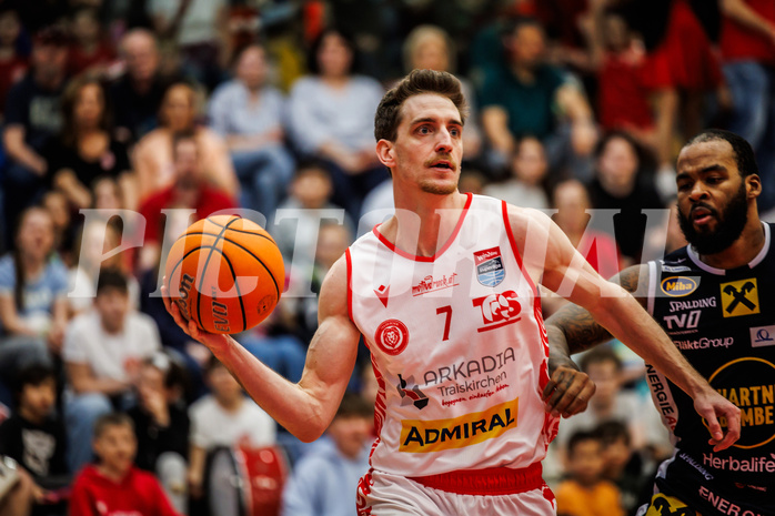 Basketball, win2day Basketball Superliga 2024/25, Platzierungsrunde 9. Runde, Traiskirchen Lions, Gmunden Swans, Benedikt Güttl (7)