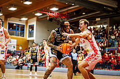 Basketball, win2day Basketball Superliga 2024/25, Platzierungsrunde 9. Runde, Traiskirchen Lions, Gmunden Swans, Joseph Reece (20)
