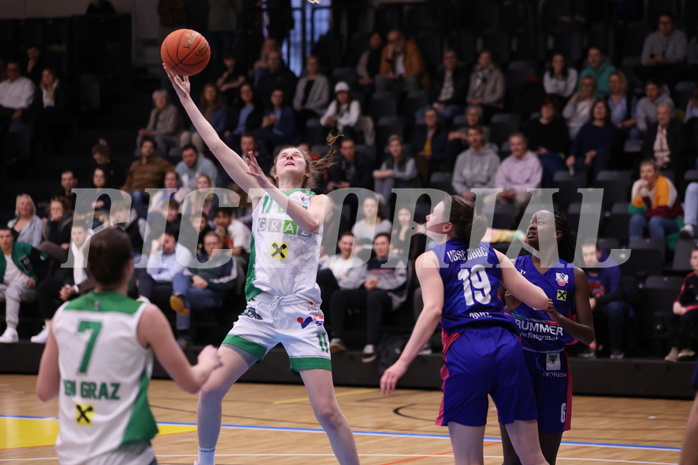 25.02.2023, Graz, Raiffeisen Sportpark, Basketball Damen Superliga 2022/23, Grunddurchgang 14.Runde, UBI Holding Graz - Vienna Timberwolves,  