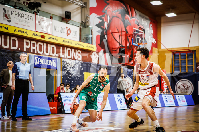 Basketball, win2day Basketball Superliga 2022/23, 1. Qualifikationsrunde, Traiskirchen Lions, Kapfenberg Bulls, Milos Latkovic (4)