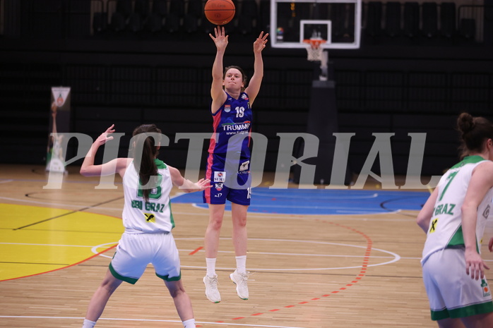 25.02.2023, Graz, Raiffeisen Sportpark, Basketball Damen Superliga 2022/23, Grunddurchgang 14.Runde, UBI Holding Graz - Vienna Timberwolves,  