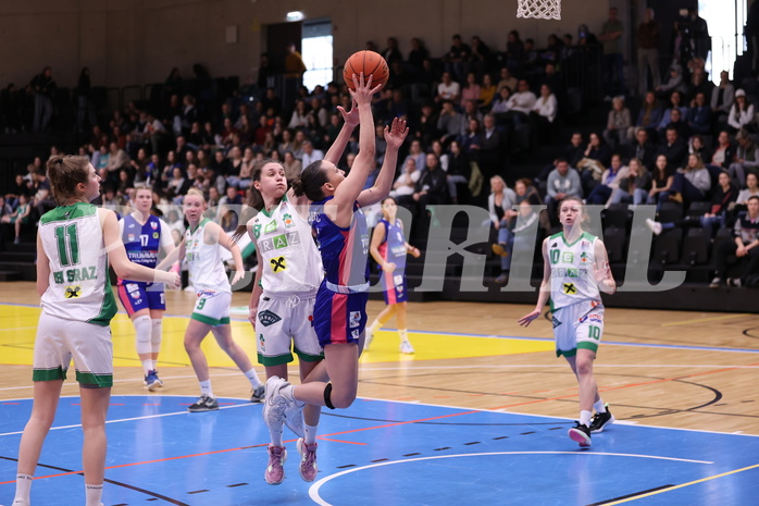 05.03.2023, Graz, Raiffeisen Sportpark, Basketball Damen Superliga 2022/23, Semifinale Spiel 1, UBI Holding Graz vs. UBSC-DBBC Graz,  