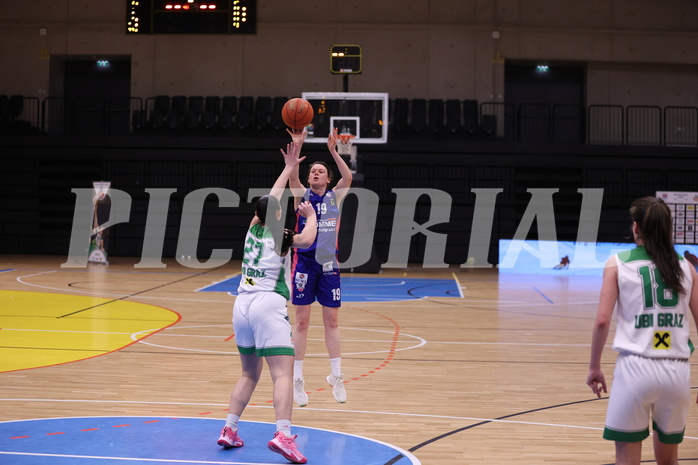 25.02.2023, Graz, Raiffeisen Sportpark, Basketball Damen Superliga 2022/23, Grunddurchgang 14.Runde, UBI Holding Graz - Vienna Timberwolves,  