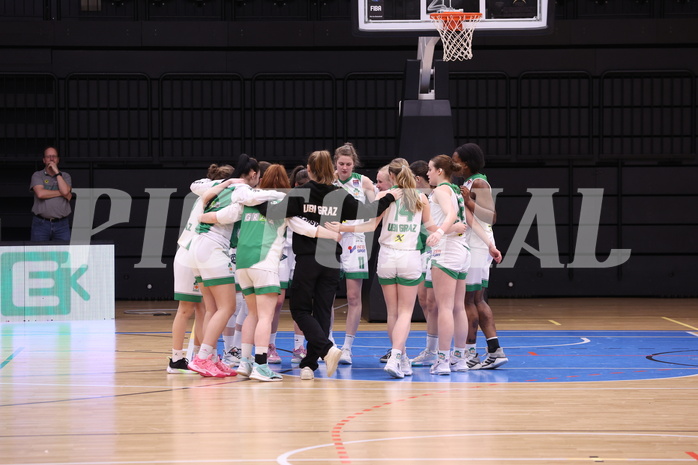 25.02.2023, Graz, Raiffeisen Sportpark, Basketball Damen Superliga 2022/23, Grunddurchgang 14.Runde, UBI Holding Graz - Vienna Timberwolves,  