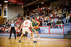 Basketball, win2day Basketball Superliga 2022/23, 1. Qualifikationsrunde, Traiskirchen Lions, Kapfenberg Bulls, Milos Latkovic (4)