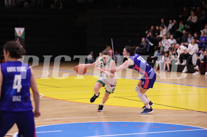25.02.2023, Graz, Raiffeisen Sportpark, Basketball Damen Superliga 2022/23, Grunddurchgang 14.Runde, UBI Holding Graz - Vienna Timberwolves,  