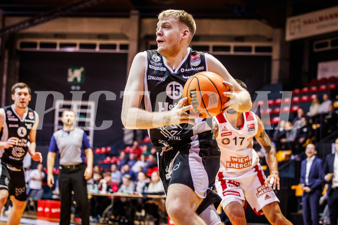 Basketball, win2day Basketball Superliga 2023/24, Grunddurchgang 12.Runde, BC Vienna, Kapfenberg Bulls, Oliver Kretschmer (15)