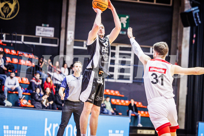 Basketball, win2day Basketball Superliga 2023/24, Grunddurchgang 12.Runde, BC Vienna, Kapfenberg Bulls, Noah Baumann (4)