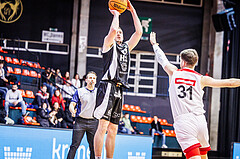 Basketball, win2day Basketball Superliga 2023/24, Grunddurchgang 12.Runde, BC Vienna, Kapfenberg Bulls, Noah Baumann (4)