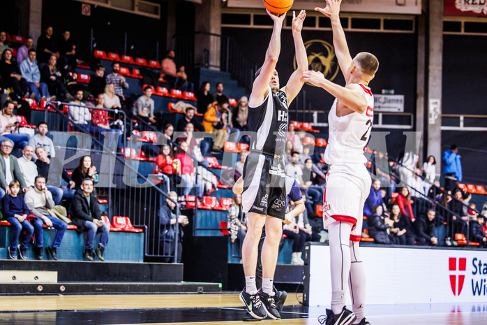 Basketball, win2day Basketball Superliga 2023/24, Grunddurchgang 12.Runde, BC Vienna, Kapfenberg Bulls, Noah Baumann (4)