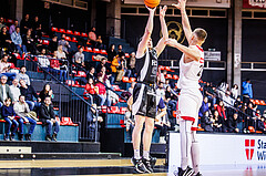 Basketball, win2day Basketball Superliga 2023/24, Grunddurchgang 12.Runde, BC Vienna, Kapfenberg Bulls, Noah Baumann (4)