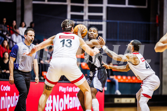 Basketball, win2day Basketball Superliga 2023/24, Grunddurchgang 12.Runde, BC Vienna, Kapfenberg Bulls, Rudi Williams (3)
