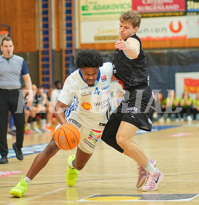 Basketball, Basketball Superliga 2024/25, Playoffs, Viertelfinale Spiel 3, Oberwart Gunners vs. Kapfenberg 

