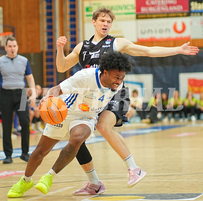 Basketball, Basketball Superliga 2024/25, Playoffs, Viertelfinale Spiel 3, Oberwart Gunners vs. Kapfenberg 


