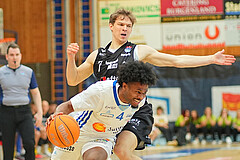 Basketball, Basketball Superliga 2024/25, Playoffs, Viertelfinale Spiel 3, Oberwart Gunners vs. Kapfenberg 


