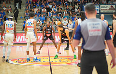 Basketball, Basketball Superliga 2024/25, Playoffs, Viertelfinale Spiel 3, Oberwart Gunners vs. Kapfenberg 

