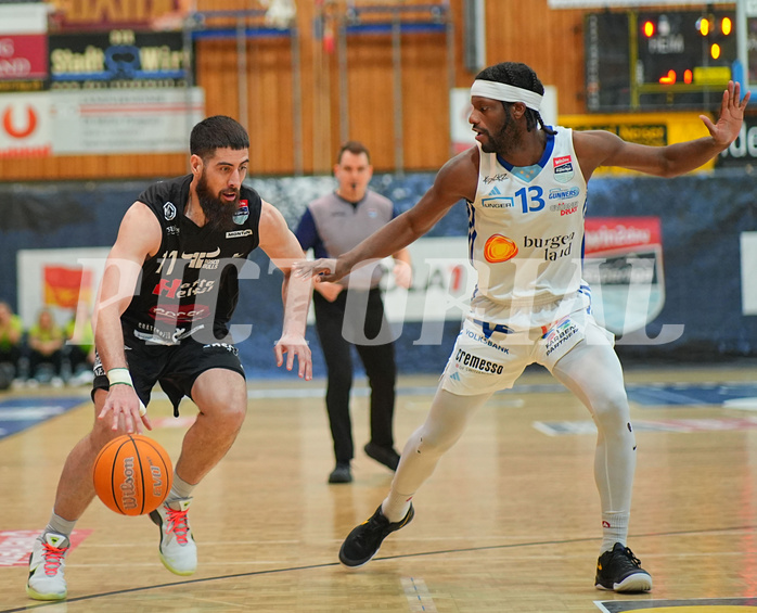 Basketball, Basketball Superliga 2024/25, Playoffs, Viertelfinale Spiel 3, Oberwart Gunners vs. Kapfenberg 


