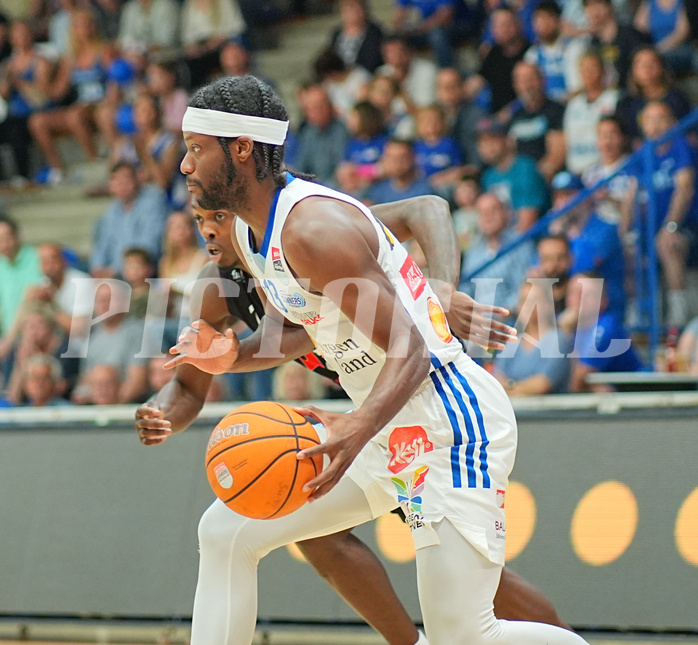Basketball, Basketball Superliga 2024/25, Playoffs, Viertelfinale Spiel 3, Oberwart Gunners vs. Kapfenberg 

