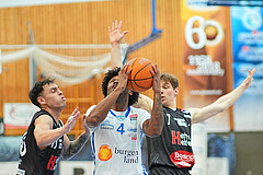 Basketball, Basketball Superliga 2024/25, Playoffs, Viertelfinale Spiel 3, Oberwart Gunners vs. Kapfenberg 

